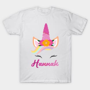 Name hannah unicorn lover T-Shirt